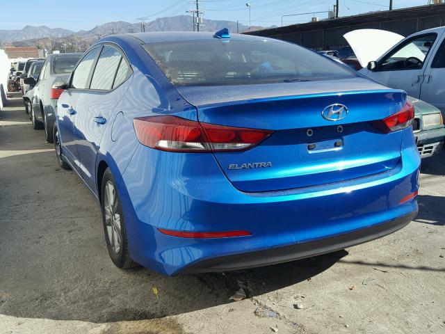 5NPD84LF7HH180044 - 2017 HYUNDAI ELANTRA SE BLUE photo 3