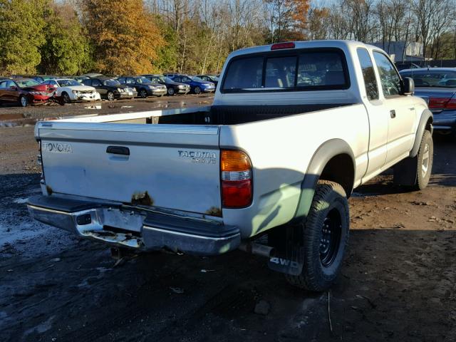 5TEWN72N91Z723201 - 2001 TOYOTA TACOMA XTR SILVER photo 4