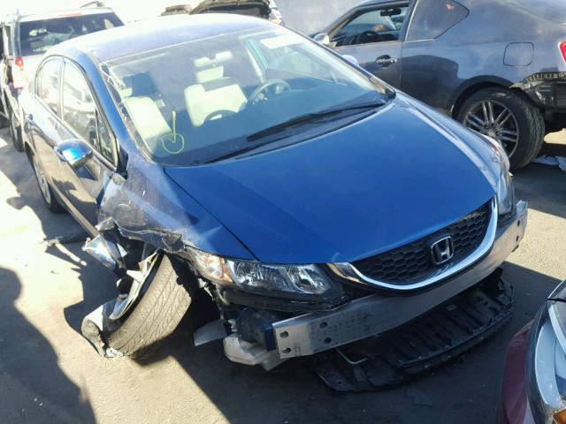 19XFB2F54DE248848 - 2013 HONDA CIVIC LX BLUE photo 1