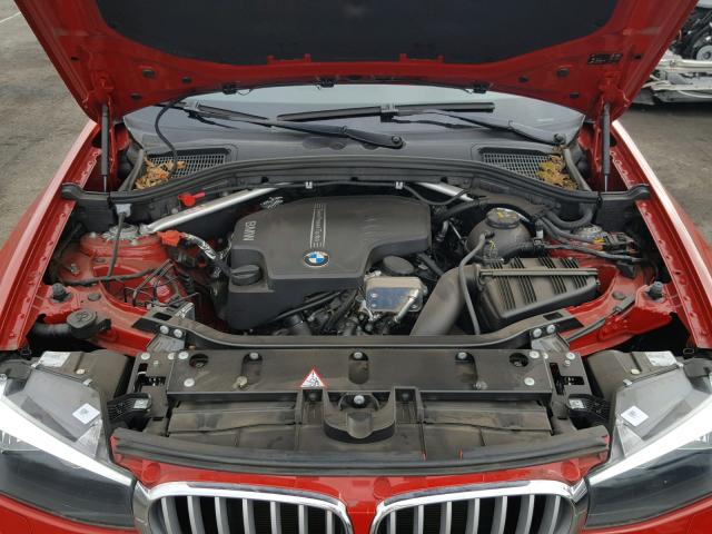 5UXWX9C54G0D67402 - 2016 BMW X3 XDRIVE2 RED photo 7