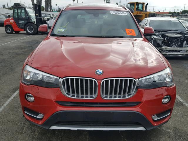 5UXWX9C54G0D67402 - 2016 BMW X3 XDRIVE2 RED photo 9
