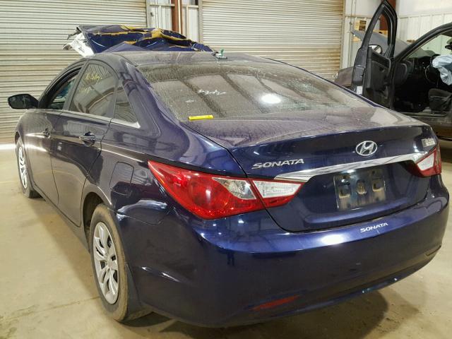 5NPEB4AC6DH522723 - 2013 HYUNDAI SONATA GLS BLUE photo 3