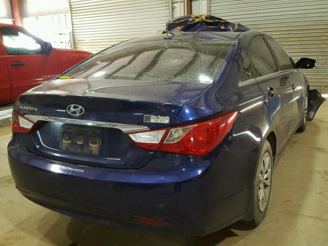 5NPEB4AC6DH522723 - 2013 HYUNDAI SONATA GLS BLUE photo 4