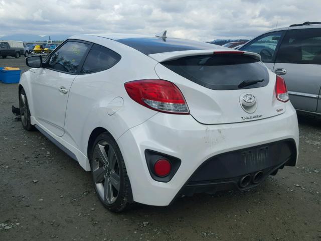 KMHTC6AE5DU163805 - 2013 HYUNDAI VELOSTER T WHITE photo 3