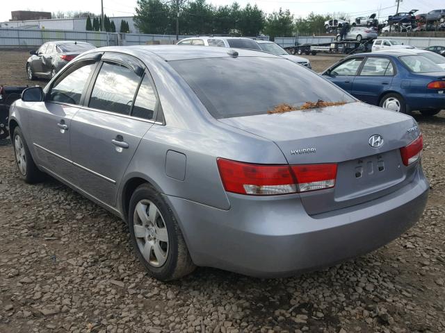 5NPET46C78H392513 - 2008 HYUNDAI SONATA GLS GRAY photo 3