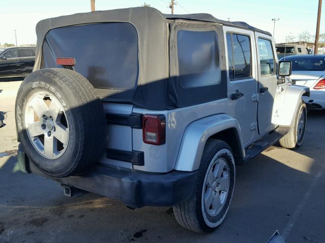 1J8GB59157L205865 - 2007 JEEP WRANGLER S SILVER photo 4