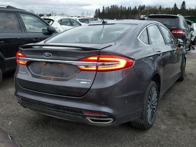 3FA6P0D91HR255837 - 2017 FORD FUSION TIT GRAY photo 4