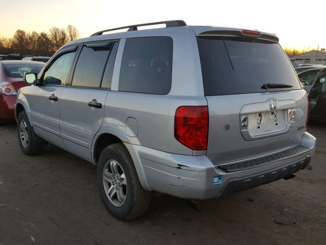 2HKYF18514H531773 - 2004 HONDA PILOT EXL SILVER photo 3