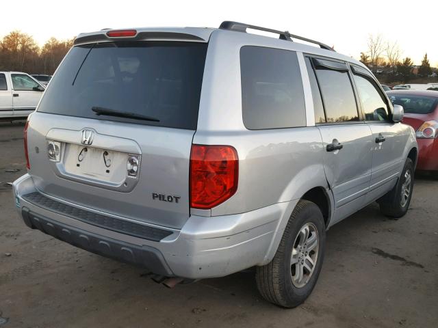 2HKYF18514H531773 - 2004 HONDA PILOT EXL SILVER photo 4