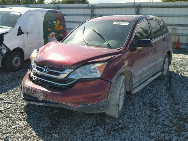 5J6RE3H58BL034743 - 2011 HONDA CR-V EX RED photo 2