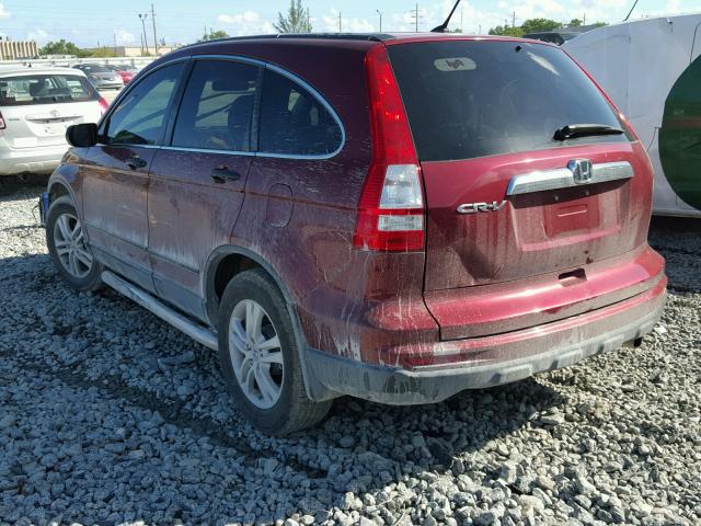5J6RE3H58BL034743 - 2011 HONDA CR-V EX წითელი ფოტო 3