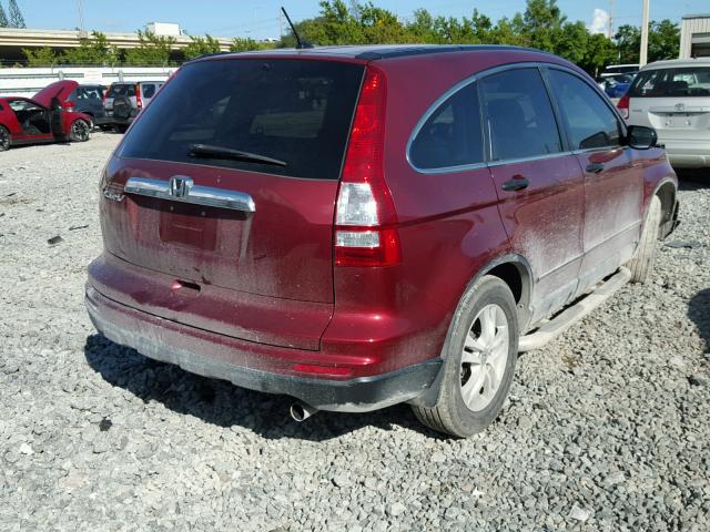 5J6RE3H58BL034743 - 2011 HONDA CR-V EX წითელი ფოტო 4