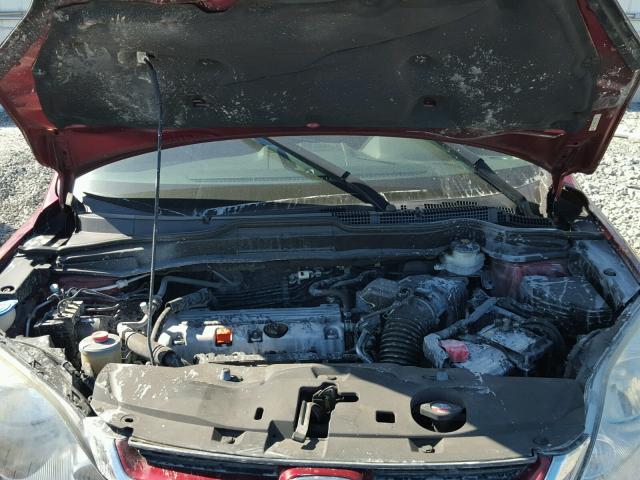 5J6RE3H58BL034743 - 2011 HONDA CR-V EX წითელი ფოტო 7