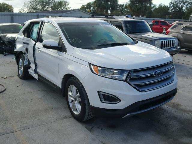 2FMTK3J96FBC42591 - 2015 FORD EDGE SEL WHITE photo 1