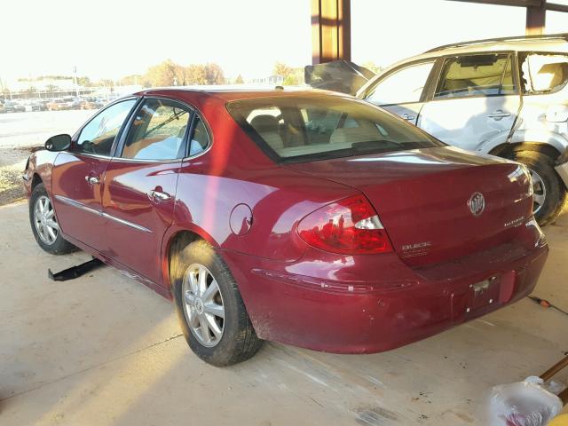 2G4WD562751195283 - 2005 BUICK LACROSSE C RED photo 3