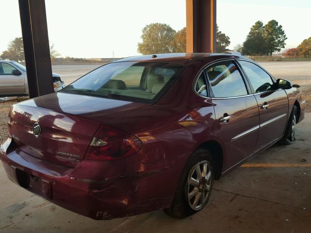 2G4WD562751195283 - 2005 BUICK LACROSSE C RED photo 4