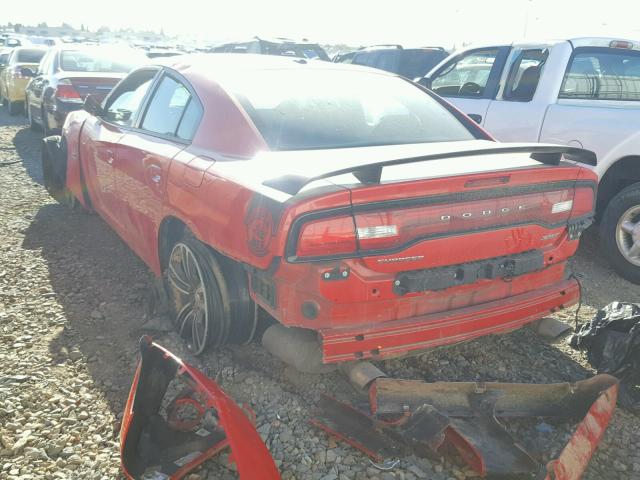 2C3CDXGJ8EH272053 - 2014 DODGE CHARGER SU RED photo 3