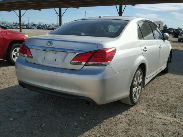 4T1BK3DB1BU389027 - 2011 TOYOTA AVALON BAS SILVER photo 4