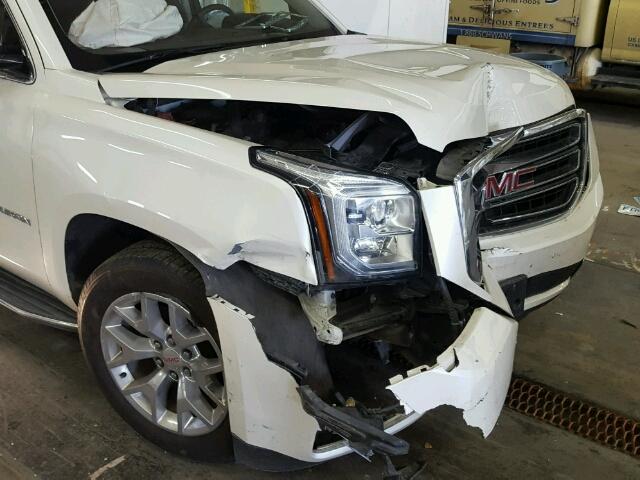 1GKS2BKC9FR105537 - 2015 GMC YUKON SLT WHITE photo 9