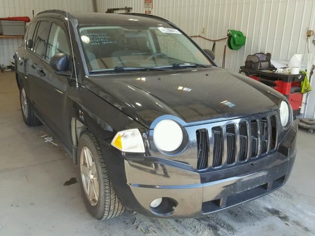 1J8FF47W87D123681 - 2007 JEEP COMPASS BLACK photo 1