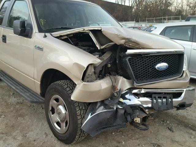 1FTRX14W97NA80905 - 2007 FORD F150 BEIGE photo 9