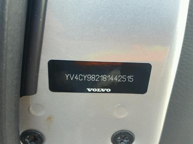 YV4CY982181442515 - 2008 VOLVO XC90 3.2 SILVER photo 10