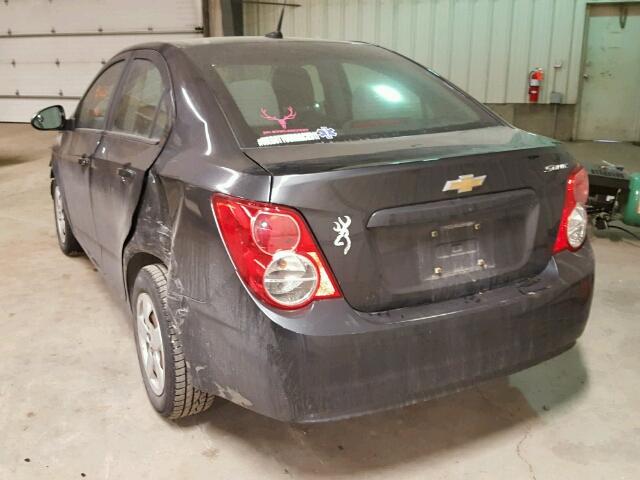 1G1JA5EH4E4140185 - 2014 CHEVROLET SONIC LS GRAY photo 3