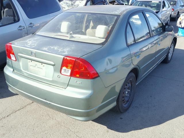 2HGES16514H556457 - 2004 HONDA CIVIC LX GREEN photo 4