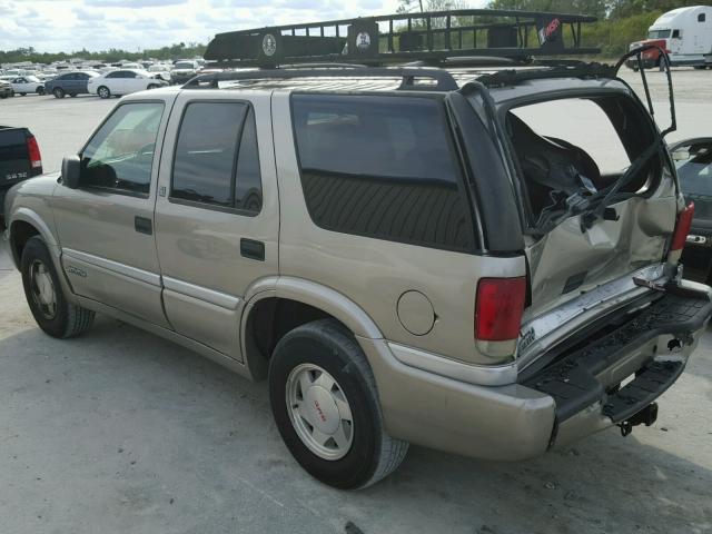 1GKCS13W912127322 - 2001 GMC JIMMY BEIGE photo 3