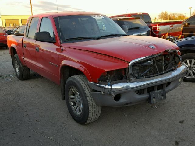 1B7HG48N82S509511 - 2002 DODGE DAKOTA QUA RED photo 1