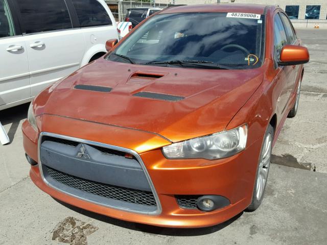 JA3AV66V39U030867 - 2009 MITSUBISHI LANCER RAL ORANGE photo 2