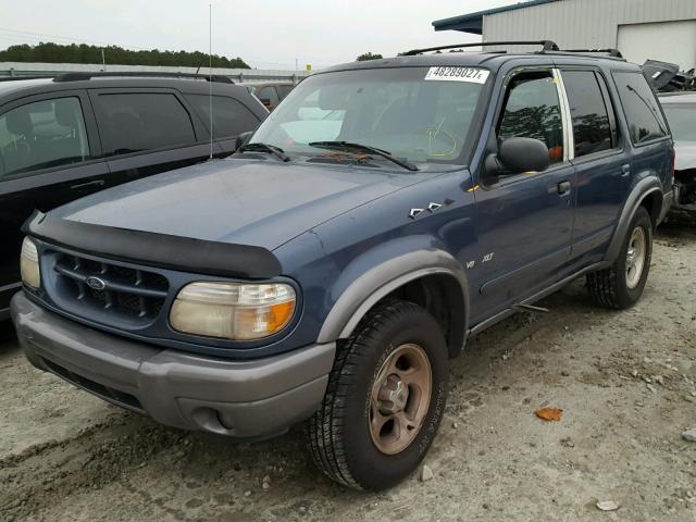 1FMZU83P2YZB77672 - 2000 FORD EXPLORER X BLUE photo 2