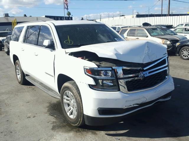 1GNSCJKCXFR225082 - 2015 CHEVROLET SUBURBAN C WHITE photo 1