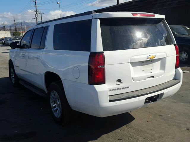 1GNSCJKCXFR225082 - 2015 CHEVROLET SUBURBAN C WHITE photo 3