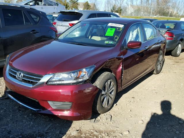 1HGCR2F30FA207878 - 2015 HONDA ACCORD LX BURGUNDY photo 2