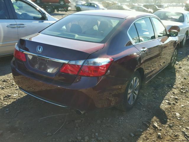 1HGCR2F30FA207878 - 2015 HONDA ACCORD LX BURGUNDY photo 4