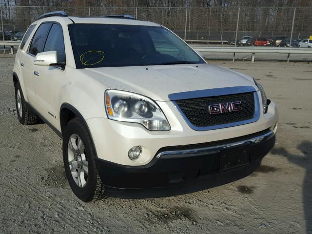 1GKEV23778J304934 - 2008 GMC ACADIA SLT WHITE photo 1