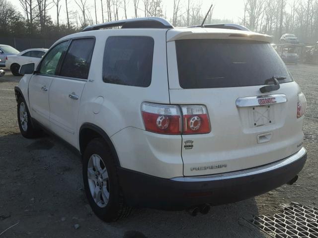 1GKEV23778J304934 - 2008 GMC ACADIA SLT WHITE photo 3