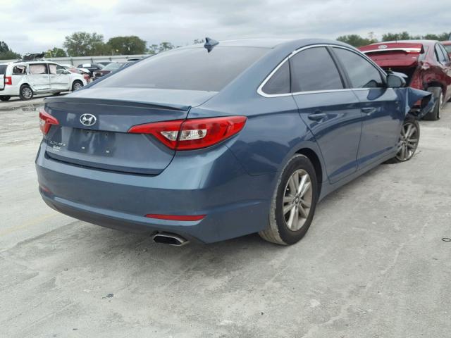 5NPE24AFXGH276080 - 2016 HYUNDAI SONATA SE BLUE photo 4