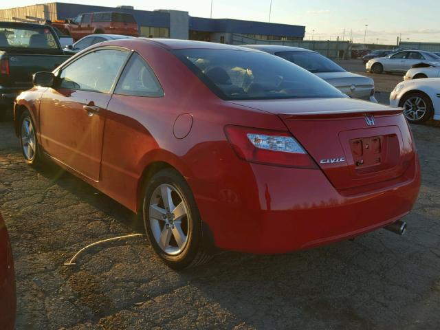 2HGFG12867H522881 - 2007 HONDA CIVIC EX RED photo 3