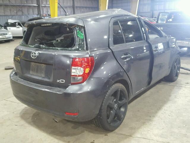 JTKKUPB49D1034064 - 2013 TOYOTA SCION XD GRAY photo 4