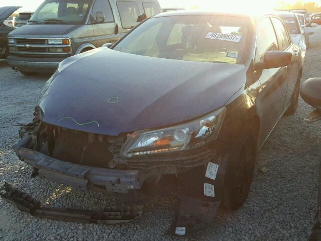 1HGCR2F33DA059397 - 2013 HONDA ACCORD LX BLUE photo 2