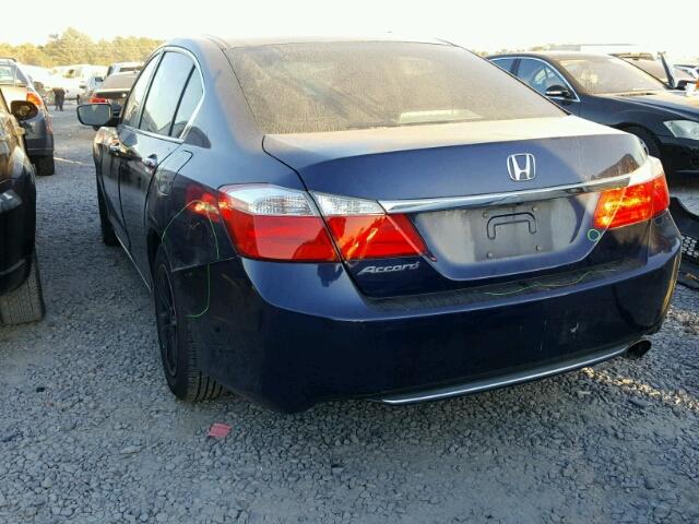 1HGCR2F33DA059397 - 2013 HONDA ACCORD LX BLUE photo 3