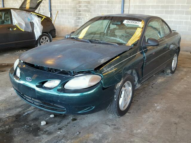 3FAFP11301R102054 - 2001 FORD ESCORT ZX2 GREEN photo 2