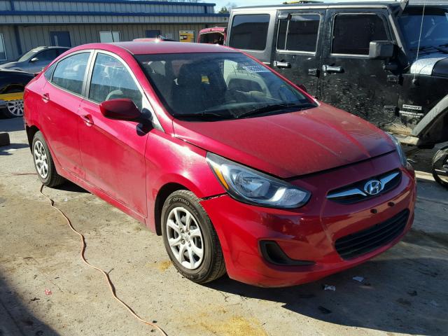 KMHCT4AE9EU611842 - 2014 HYUNDAI ACCENT GLS RED photo 1