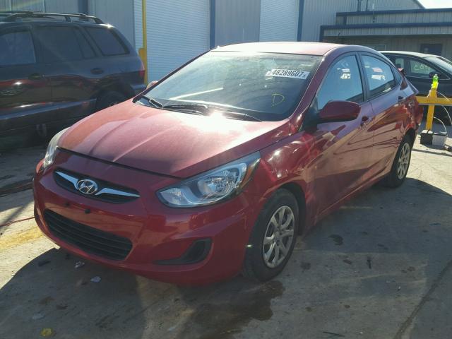 KMHCT4AE9EU611842 - 2014 HYUNDAI ACCENT GLS RED photo 2