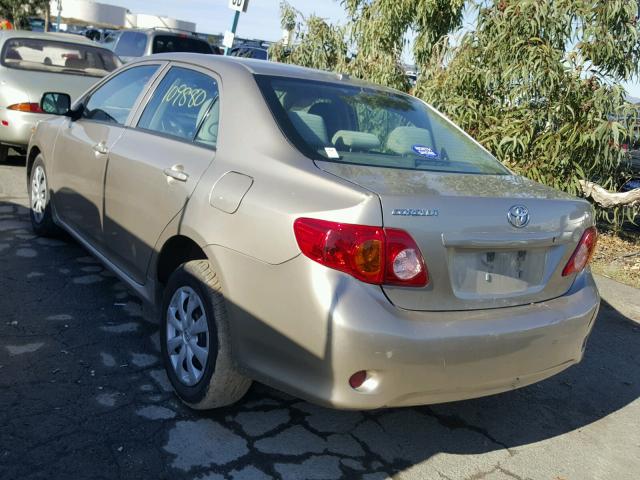 1NXBU4EE6AZ314038 - 2010 TOYOTA COROLLA BA TAN photo 3