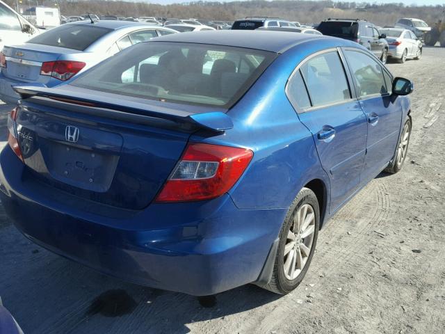 19XFB2F83CE020994 - 2012 HONDA CIVIC EX BLUE photo 4