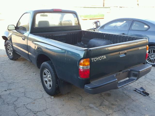 5TENL42N72Z026577 - 2002 TOYOTA TACOMA GREEN photo 3