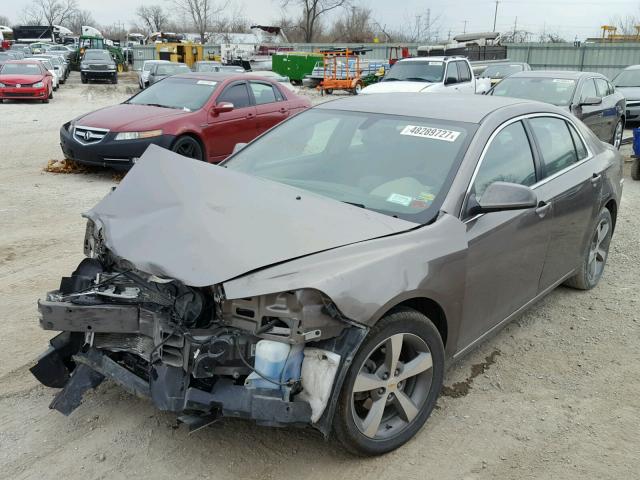 1G1ZC5E18BF284662 - 2011 CHEVROLET MALIBU 1LT GOLD photo 2